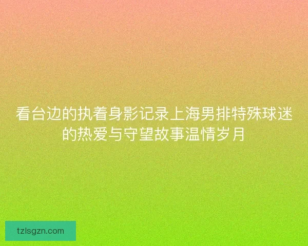 看台边的执着身影记录上海男排特殊球迷的热爱与守望故事温情岁月
