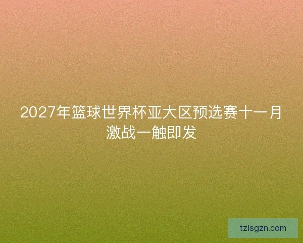 2027年篮球世界杯亚大区预选赛十一月激战一触即发