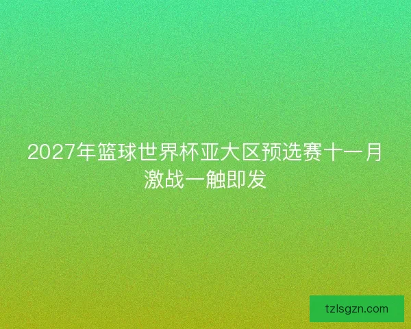 2027年篮球世界杯亚大区预选赛十一月激战一触即发