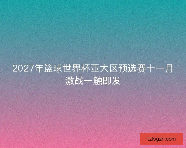 2027年篮球世界杯亚大区预选赛十一月激战一触即发
